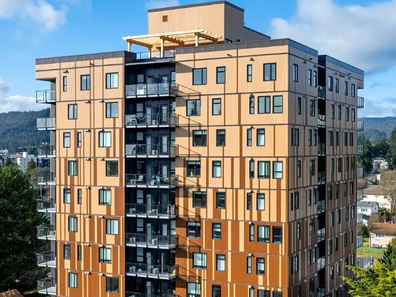 Photo of the completed Ovis One tower, Vancouver Island